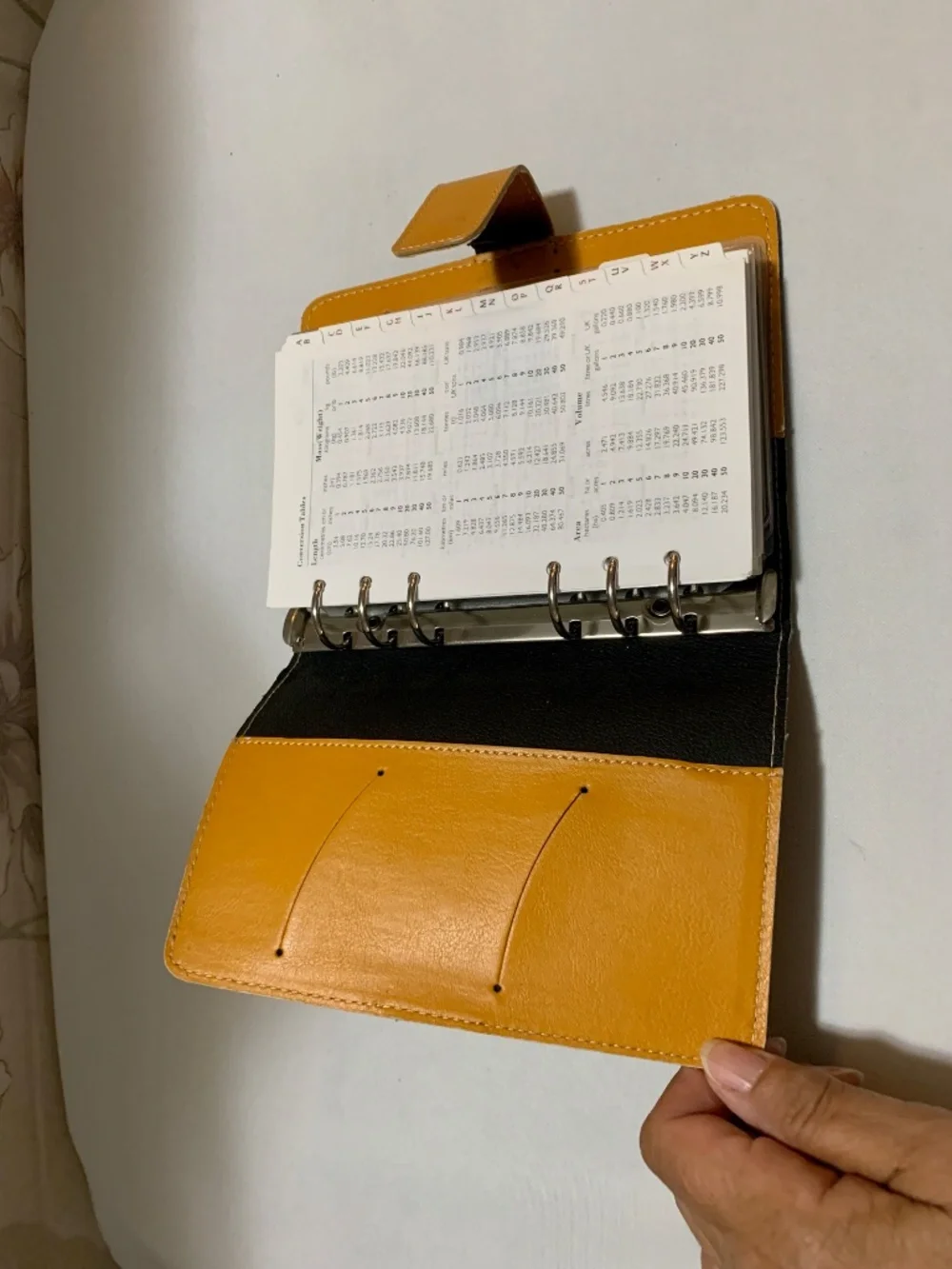 Vintage Classic Personal Planner Organizer 6 Ring - Mustard Color